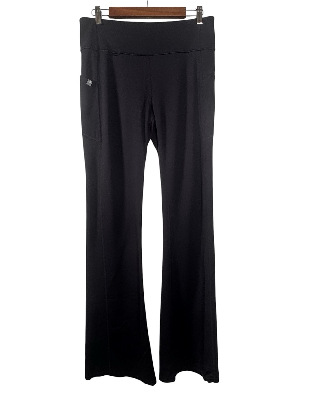 Fabletics Athletic Leggings Women’s XL/T Bootcut Black Side Pockets Zip Pocket